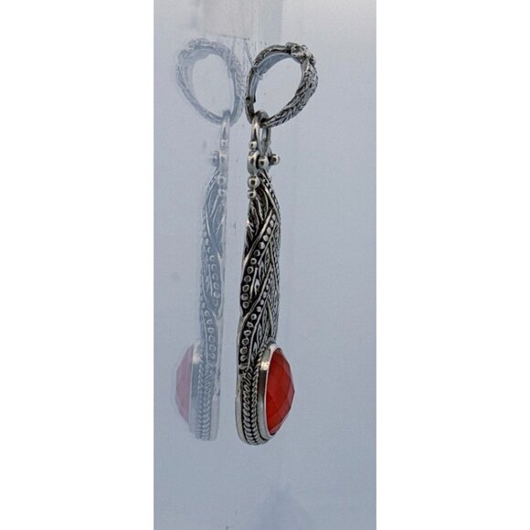 Estate SARDA Sterling Silver 925 Pink Gemstone Pendant Ornate Bali Design - Picture 2 of 9